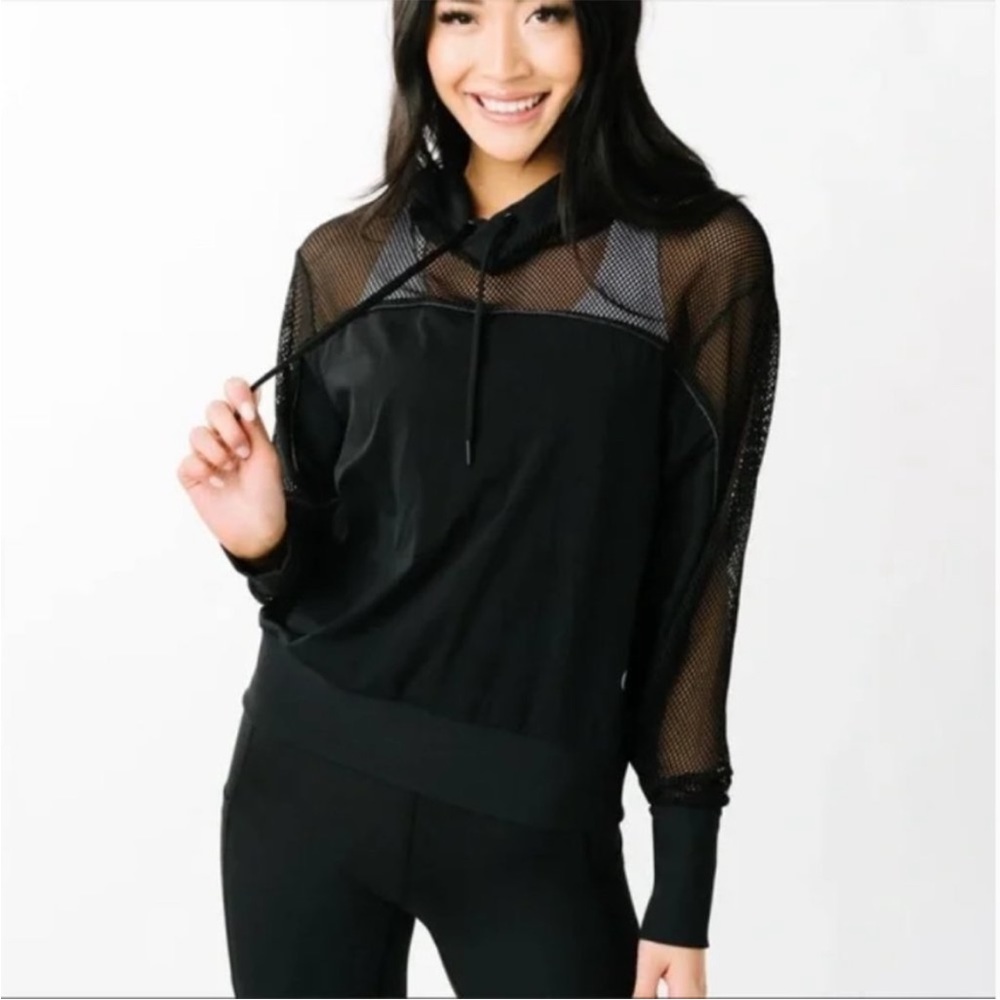 Zyia Black Mesh Winner Hoodie - Size Small